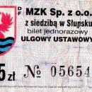 MZK Slupsk, ticket 0,95 PLN
